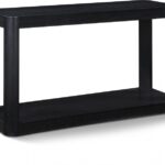 Reeves Solid Wood And Burl Veneer Console Table