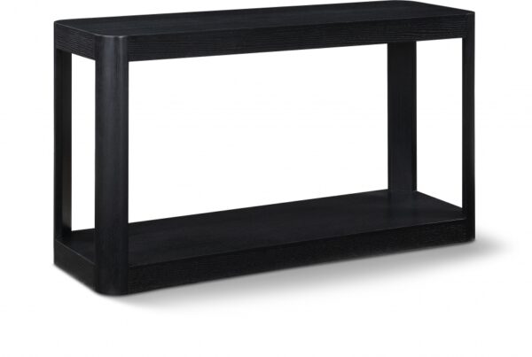 Reeves Solid Wood And Burl Veneer Console Table