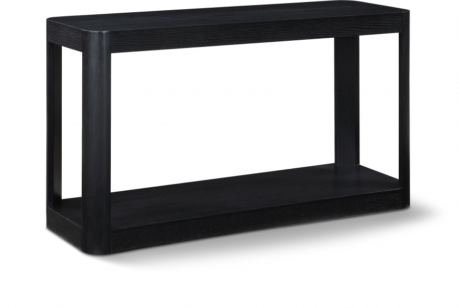 Reeves Solid Wood And Burl Veneer Console Table