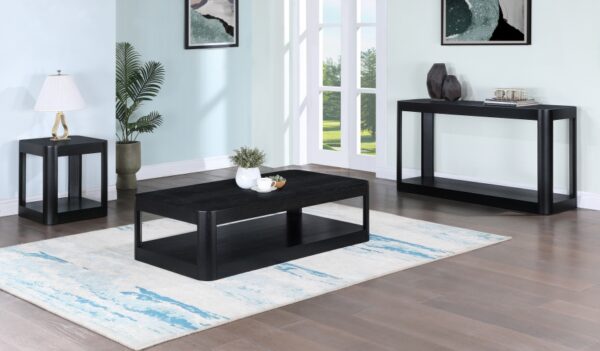 Reeves Solid Wood And Burl Veneer Console Table