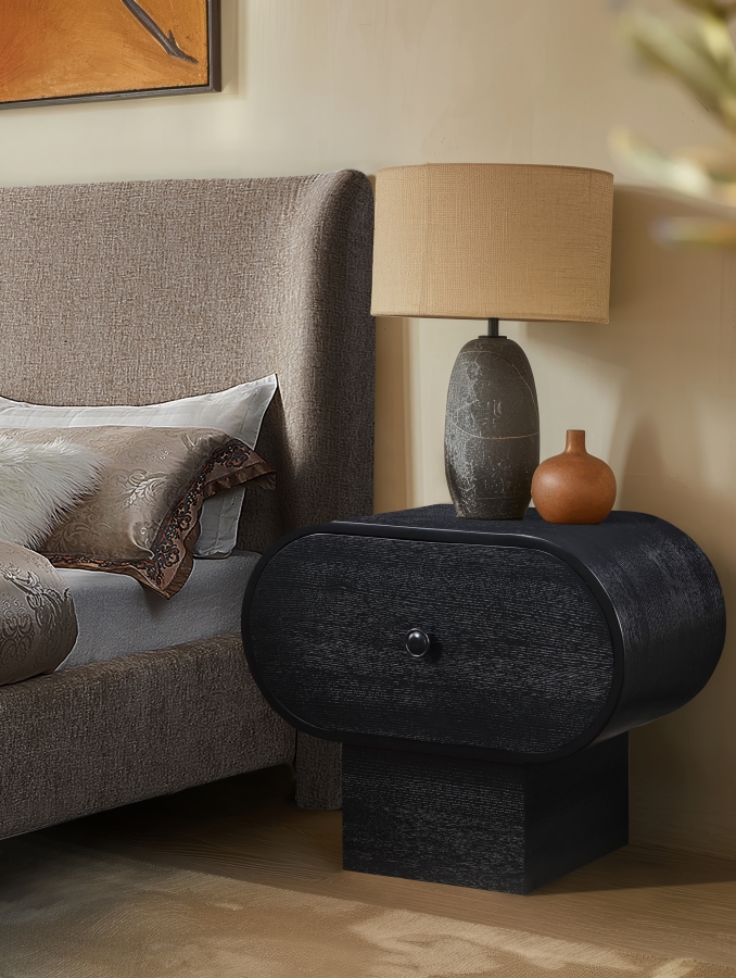 Harlow Solid Wood And Oak Veneer Nightstand