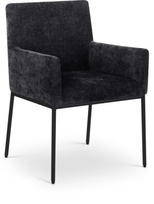 Reeves Chenille Fabric Upholstered Dining Arm Chair