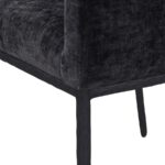 Reeves Chenille Fabric Upholstered Dining Arm Chair