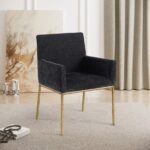 Reeves Chenille Fabric Upholstered Dining Chair