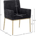 Reeves Chenille Fabric Upholstered Dining Chair