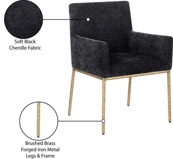 Reeves Chenille Fabric Upholstered Dining Chair