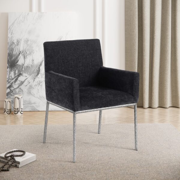 Reeves Chenille Fabric Upholstered Dining Chair