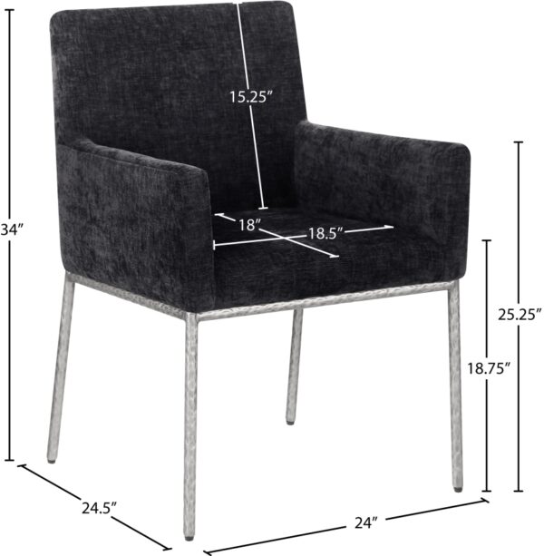 Reeves Chenille Fabric Upholstered Dining Chair