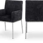 Reeves Chenille Fabric Upholstered Dining Chair