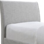 Myles Linen Textured Fabric Upholstered Twin Trundle Bed