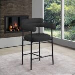 Blake Boucle Fabric Upholstered Counter Stool