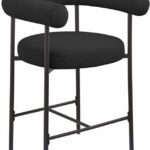 Blake Boucle Fabric Upholstered Counter Stool