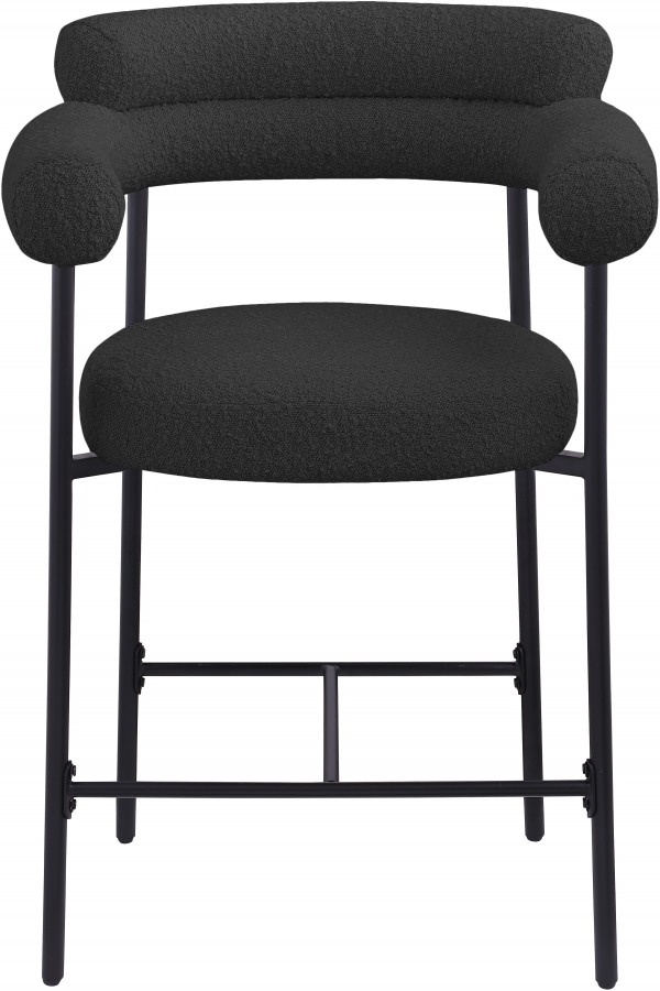 Blake Boucle Fabric Upholstered Counter Stool