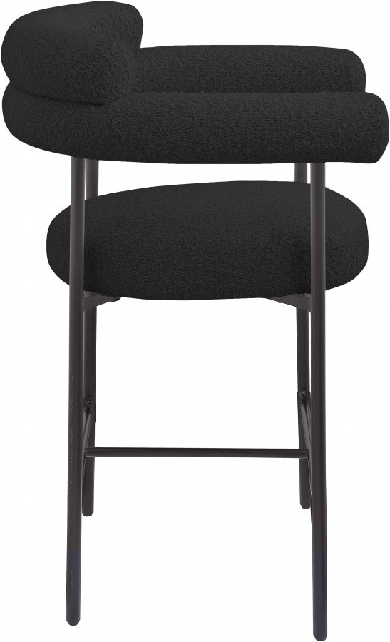 Blake Boucle Fabric Upholstered Counter Stool