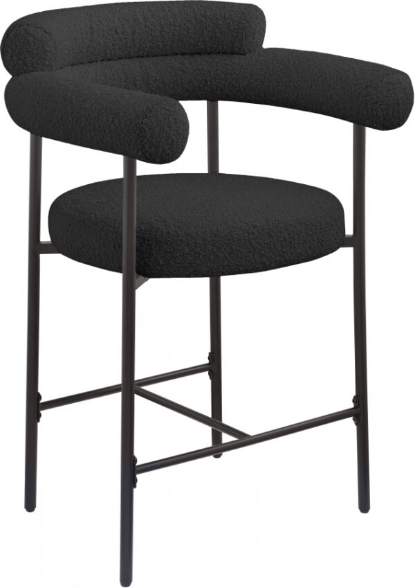Blake Boucle Fabric Upholstered Counter Stool