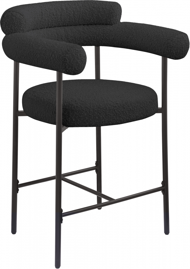 Blake Boucle Fabric Upholstered Counter Stool