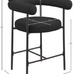 Blake Boucle Fabric Upholstered Counter Stool