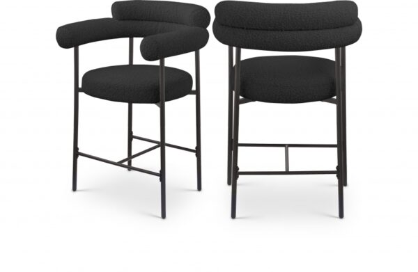 Blake Boucle Fabric Upholstered Counter Stool