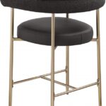 Blake Vegan Leather And Boucle Fabric Upholstered Counter Stool