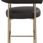 Blake Vegan Leather And Boucle Fabric Upholstered Counter Stool