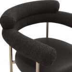 Blake Vegan Leather And Boucle Fabric Upholstered Counter Stool