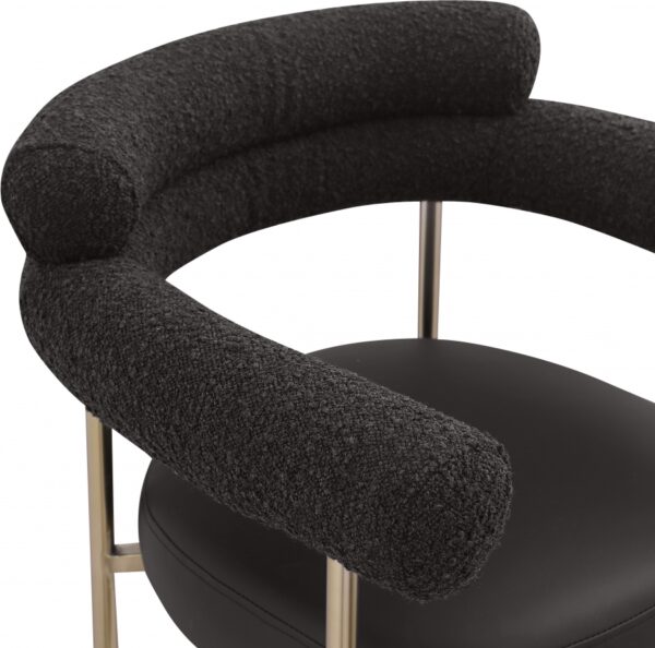 Blake Vegan Leather And Boucle Fabric Upholstered Counter Stool