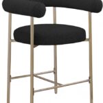 Blake Boucle Fabric Upholstered Counter Stool
