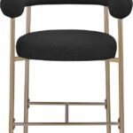 Blake Boucle Fabric Upholstered Counter Stool