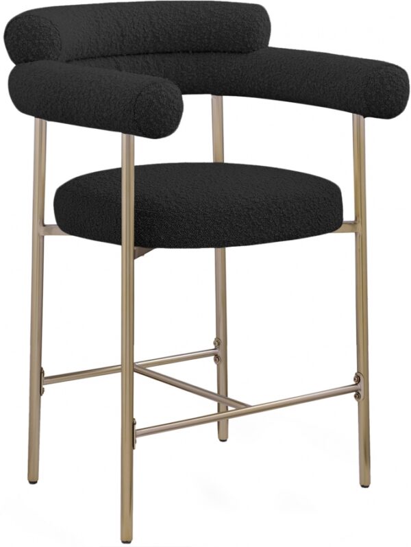 Blake Boucle Fabric Upholstered Counter Stool