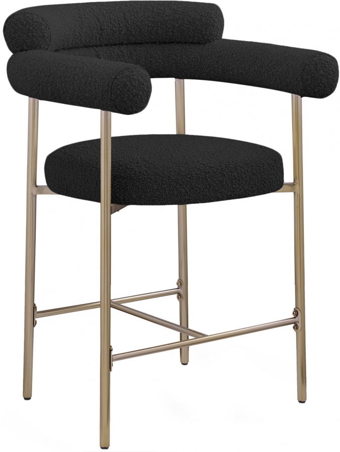 Blake Boucle Fabric Upholstered Counter Stool