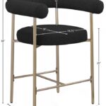 Blake Boucle Fabric Upholstered Counter Stool