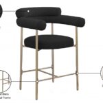 Blake Boucle Fabric Upholstered Counter Stool