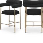 Blake Boucle Fabric Upholstered Counter Stool