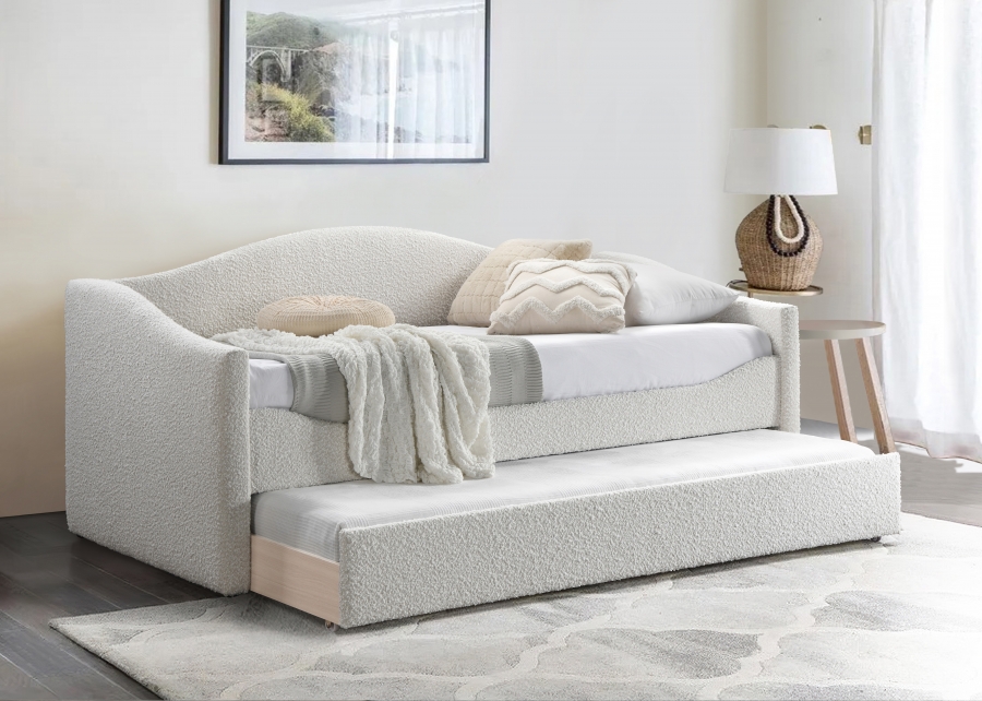 Arlo Boucle Fabric Upholstered Twin Daybed