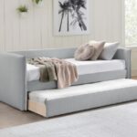 Colton Linen Textured Fabric Upholstered Twin Daybed
