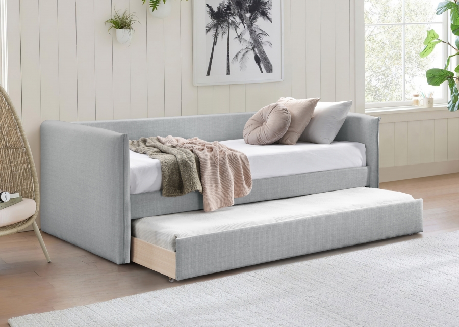 Colton Linen Textured Fabric Upholstered Twin Daybed