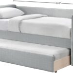 Colton Linen Textured Fabric Upholstered Twin Daybed