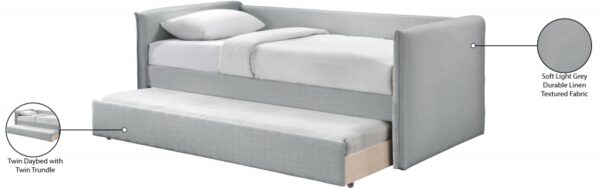 Colton Linen Textured Fabric Upholstered Twin Daybed