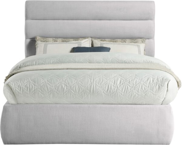 Adam Linen Textured Fabric Upholstered Bed