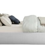 Adam Linen Textured Fabric Upholstered Bed