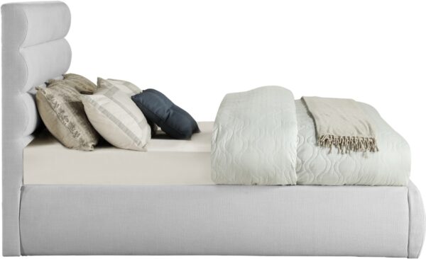 Adam Linen Textured Fabric Upholstered Bed