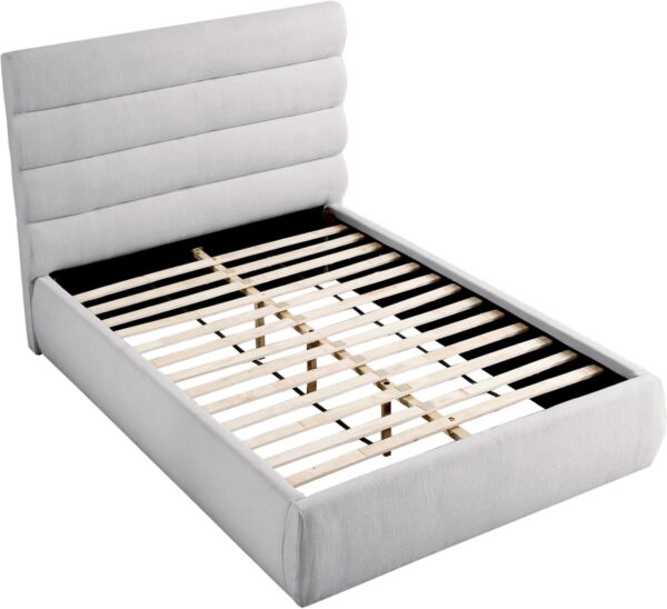 Adam Linen Textured Fabric Upholstered Bed