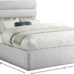 Adam Linen Textured Fabric Upholstered Bed