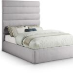 Adam Linen Textured Fabric Upholstered Bed