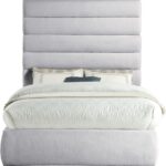 Adam Linen Textured Fabric Upholstered Bed