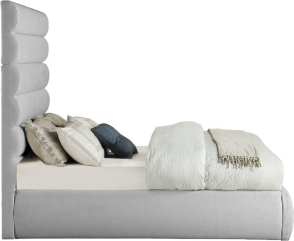 Adam Linen Textured Fabric Upholstered Bed