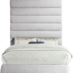 Adam Linen Textured Fabric Upholstered Bed