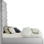 Adam Linen Textured Fabric Upholstered Bed