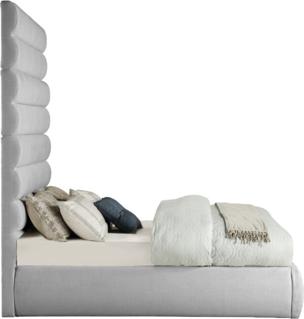 Adam Linen Textured Fabric Upholstered Bed
