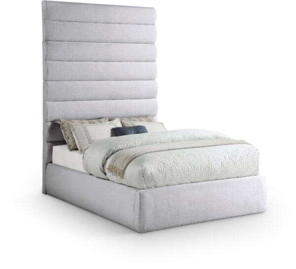 Adam Linen Textured Fabric Upholstered Bed